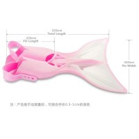 2020新款 美人鱼特色蛙鞋 可调节鞋带 塑造体型 户外运动浮潜脚蹼